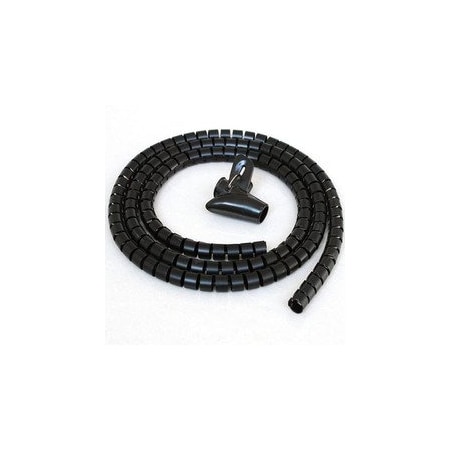 Cable Wholesale Cable Wrap, 0.79 in Inside Dia., 5 ft, Black 30SL-02120